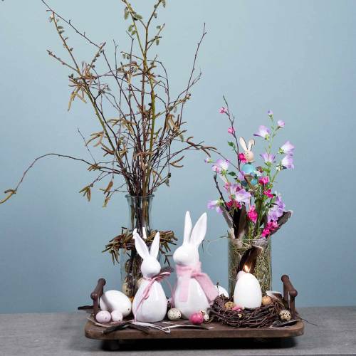 Floristik24 Trebrett med metallhåndtak brunt 45cm x 27,5cm H11cm