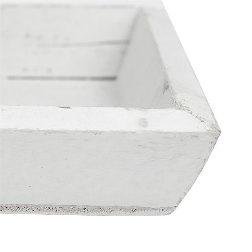 Floristik24 Trebrett hvit L57,5cm B16cm H3cm 1st