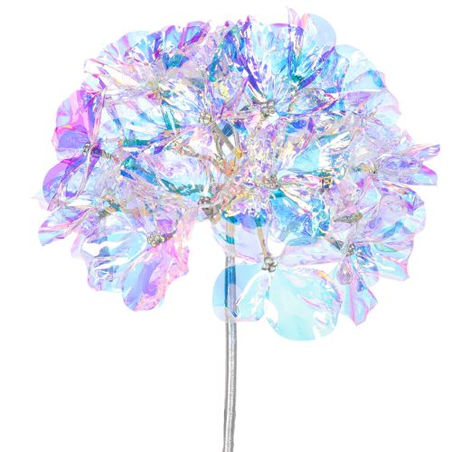 Kunstig hortensiablomstrende gren i iriserende farger 36 cm 2 stk | Floristik24.no