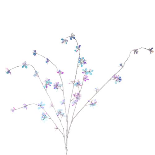 Kunstig, delikat blomstrende gren med iriserende blomster, 98 cm kjøpe | Floristik24.no