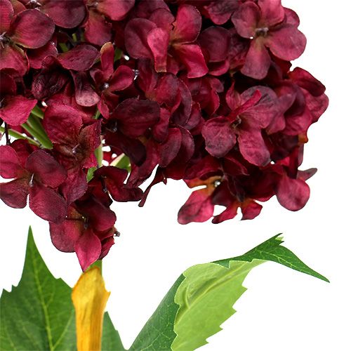 gjenstander Hortensia kunstig mørk rød 80cm 1 stk