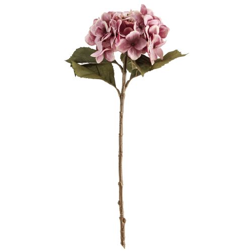 gjenstander Kunstige hortensiaer i realistisk silke, rosa, 52 cm
