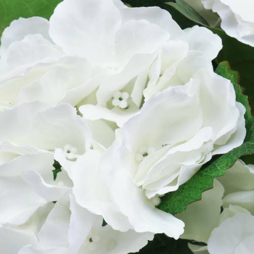 gjenstander Hortensia i en blomsterpotte Kunstig Hvit 35cm