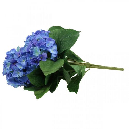 Floristik24 Hortensia Kunstig Blomst Blå Silke Blomsterbukett 42cm