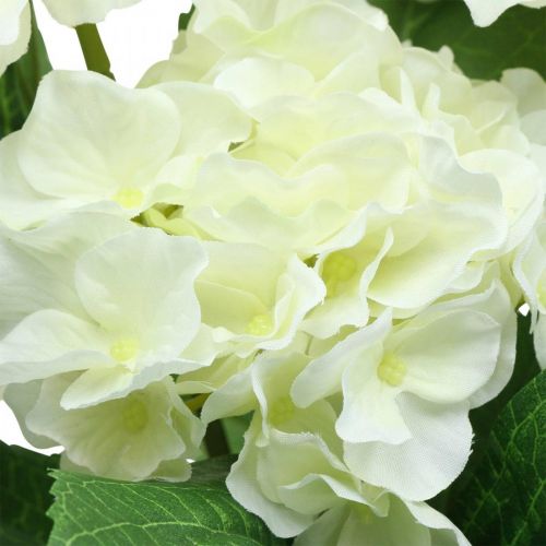 gjenstander Hortensia kunstig hvit silke blomster bukett sommer dekorasjon 42cm