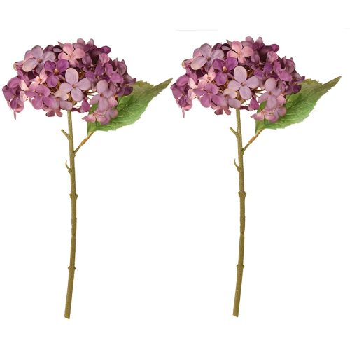 gjenstander Kunstige hortensiaer lilla kunstige blomster hortensia 34 cm 2 stk