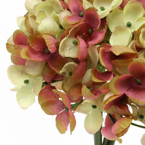 Floristik24 Hortensia haug kunstige blomster rosa, gul 28cm