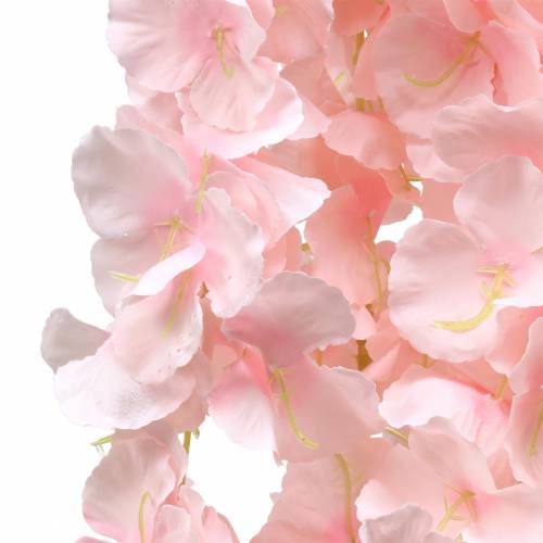 gjenstander Dekorativ blomsterkrans kunstig lys rosa 135cm 5 tråder