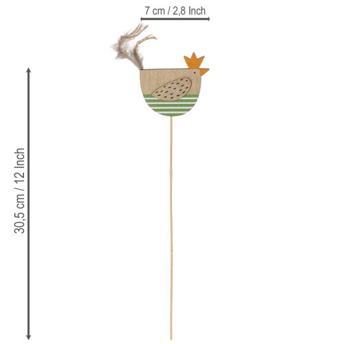 gjenstander Kyllingpæler i påskedesign for munter vårdekorasjon, 7 cm, 12 stk.