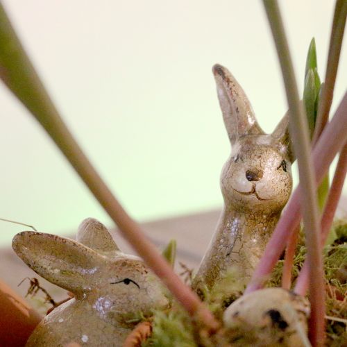 Floristik24 Dekorativ kaninbrun keramikk 5cm x 7cm