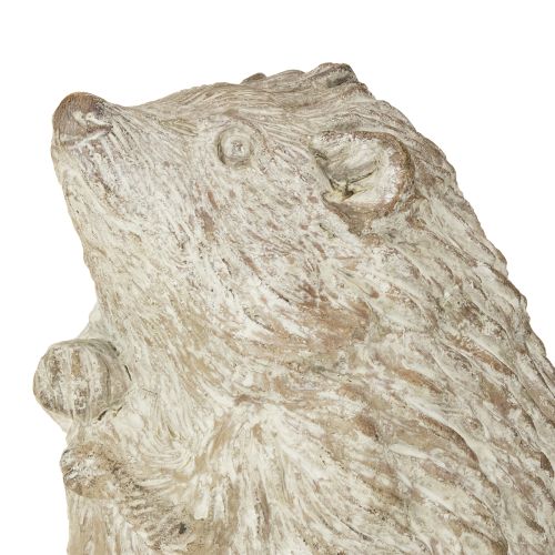gjenstander Pinnsvin høstdekorasjonsfigur støpt stein hvitvasket H14,5 cm