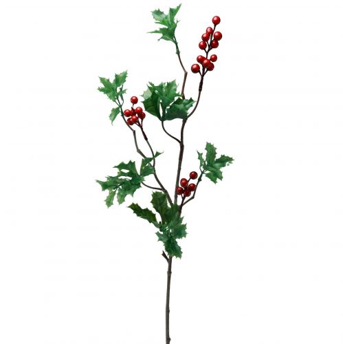 Ilex Artificial Holly Berry Branch Røde bær 75cm