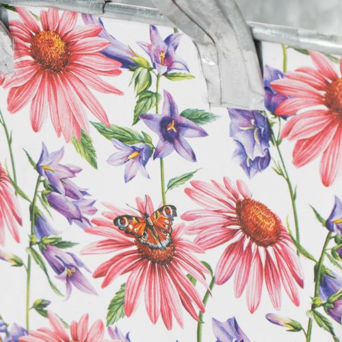 gjenstander Jardiniere vårblomsterkasse metalldekorasjon 20 × 12,5 × 10 cm