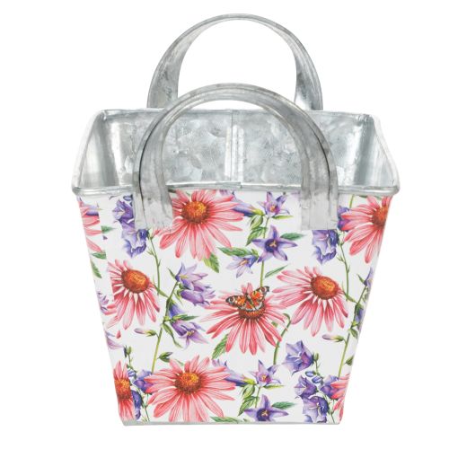 gjenstander Jardiniere vårblomsterkasse metalldekorasjon 20 × 12,5 × 10 cm