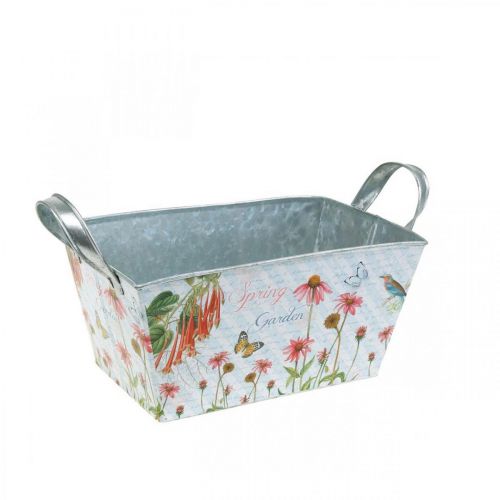 Floristik24 Jardiniere metallplanter vårdekorasjon 20 × 12 × 10 cm
