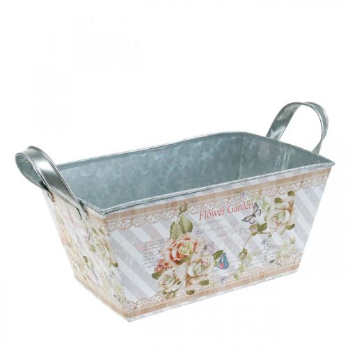 Floristik24 Jardiniere metallplanter sommerdekorasjon 20 × 12 × 10 cm