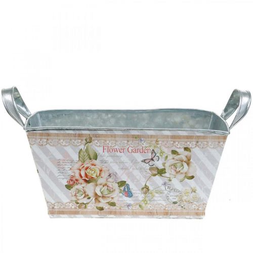 Floristik24 Jardiniere metallplanter sommerdekorasjon 20 × 12 × 10 cm