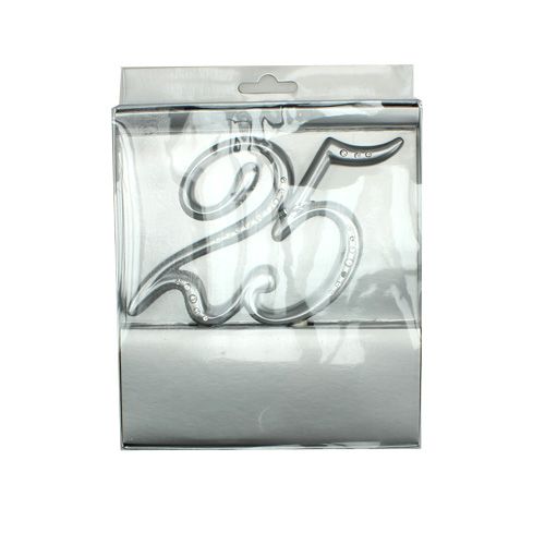 Floristik24 Nummer "25" for å stikke sølv 15,5 cm