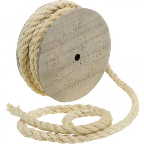 gjenstander Jutesnor krem dekorasjonssnor laget av jute naturfiber 8mm 7m