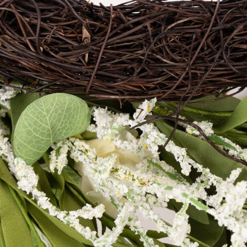 gjenstander Kunstig tusenfrydkrans, naturlig utseende og slitesterk, for dør- og veggdekorasjon, 55 cm