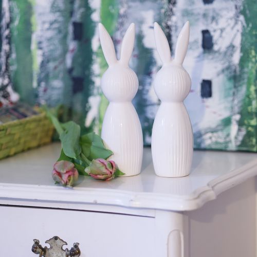 gjenstander Enkel kaninfigur som dekorativ gjenstand for moderne vårdekorasjoner, 22 cm, 2 stk.