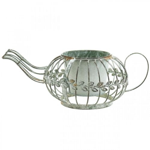 Floristik24 Plantekar dekorativ kaffekanne metallkrukke for planting L15,5cm Ø11,8cm