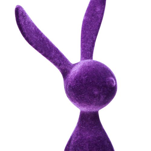 Floristik24 Edge Sitter Bunny Easter Bunny Flocked Purple – 2nd Choice – Syrin 36cm 3 stk.