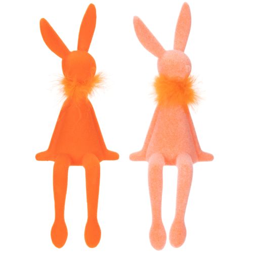 gjenstander Påskehare-hylleholder, sittende påskeharefigur til påske og vår, 27 cm, 2 deler