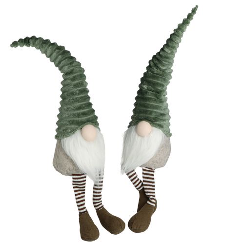 Floristik24 Kantkrakk Gnome Julegrønn Brun H55cm 2stk
