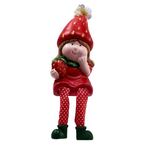 Floristik24 Kantkrakk jordbærbarn dekorative figurer H11,5-13cm 2stk