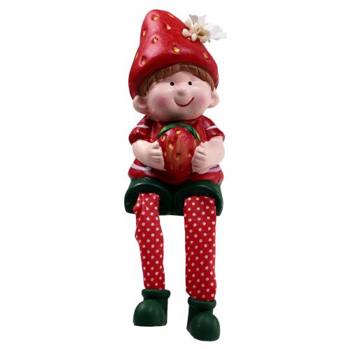 Floristik24 Kantkrakk jordbærbarn dekorative figurer H11,5-13cm 2stk