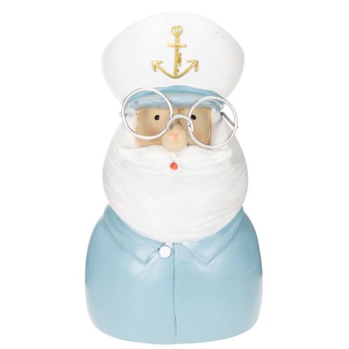 Kapteinfigur, maritim dekorasjon med briller og hatt, 16 cm | Floristik24.no