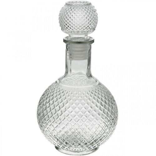 Floristik24 Whiskykaraffel med lokk glasskaraffel H24cm