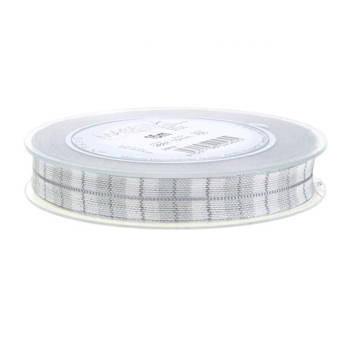 Floristik24 Sjekk bånd grå 15mm 15m