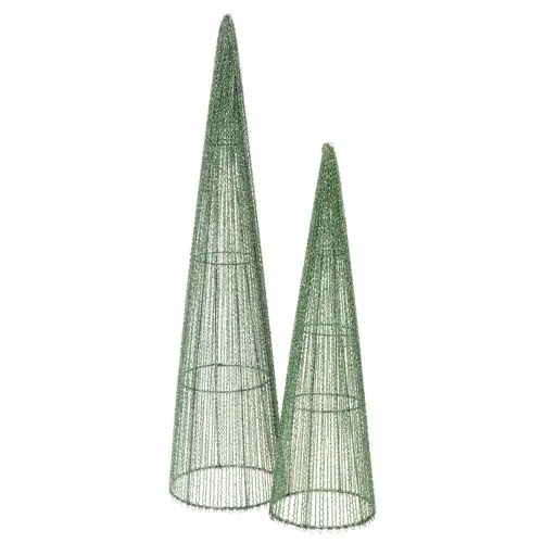Metallkongler, grønne, til blomsteroppsatser, 62 cm, 2 stk. kjøpe | Floristik24.no