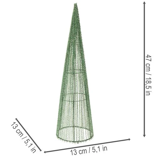 Metallkongler, grønne, til blomsteroppsatser, 62 cm, 2 stk. | Floristik24.no