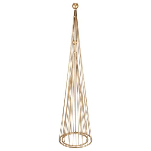 Floristik24 Juletre metalldekorasjon gullkjegler H62/83cm sett med 2