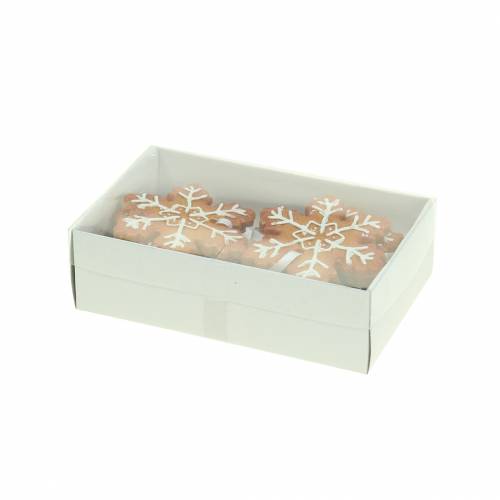 Floristik24 Juletrepynt kjeks snøfnugg 12stk