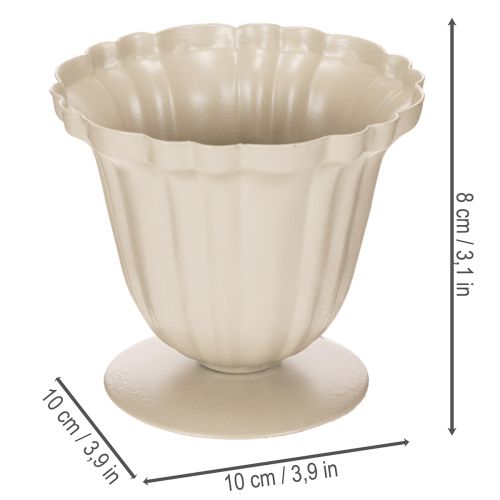 Dekorativ bolle, kremfarget trofé, liten, 10 cm | Floristik24.no