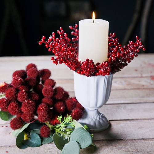 Floristik24 Kalk antikk stil hvit Ø9cm H12,6cm