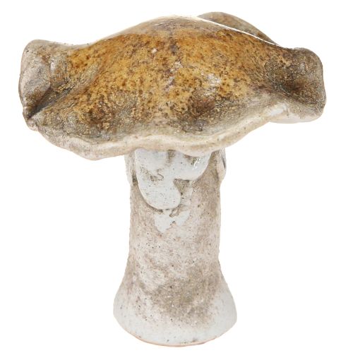 Floristik24 Keramiske dekorative sopp borddekorasjon rødbrun gul H6cm 6 stk