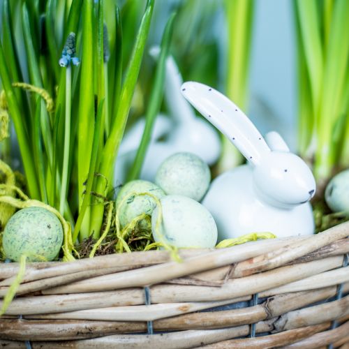 Floristik24 Keramisk kanin hvit 8,5 cm 4stk