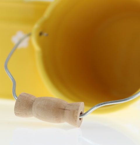 Floristik24 Stor gul keramisk bøtte