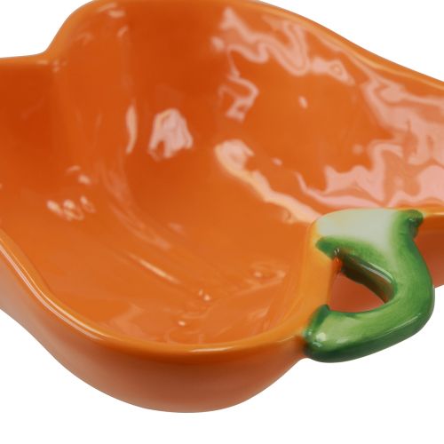 gjenstander Keramikkskåler oransje pepper dekorasjon 16x13x4,5cm 2stk