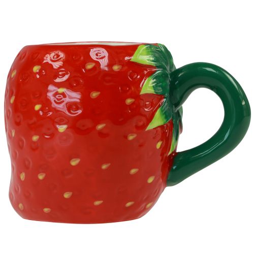 Floristik24 Keramikkbeger jordbær til planting 10cm Ø6,5cm