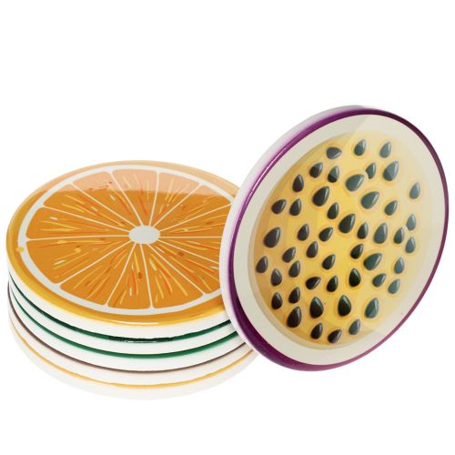 Fruktbrikker-sett, fruktdesign, borddekorasjon, kjøkken og stue, 10 cm, 6 deler