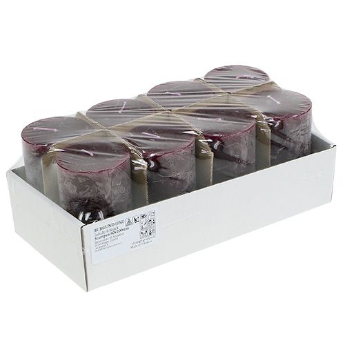 Floristik24 Stearinlys 60mm x 100mm Burgundy 8 stk