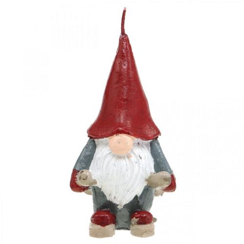 Floristik24 Motivlys julenisse, adventsdekorasjon, nisse med ski, pyntelys H12cm