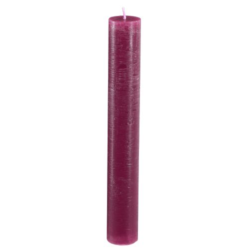 Floristik24 Lys ensfarget i Berry stick lys 34x240mm 4 stk