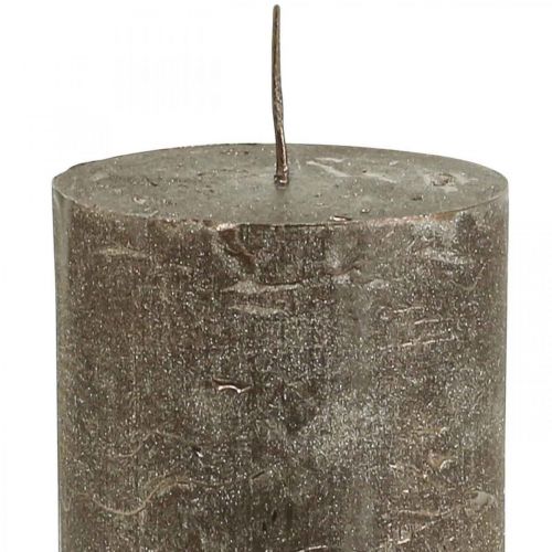 gjenstander Moderne kuppellys, sett med 4 i kobberbrunt metallic, Ø70x100mm - Elegante, ensfargede lys for stilig dekorasjon